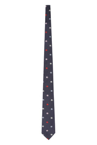 All over logo silk tie